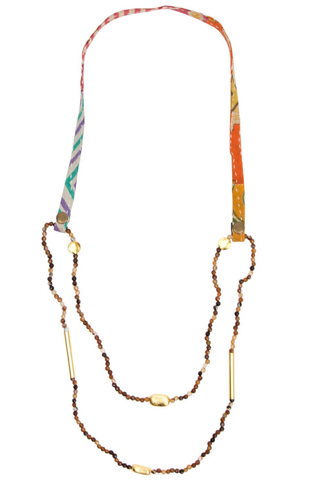 Sari and Stone Necklace 1