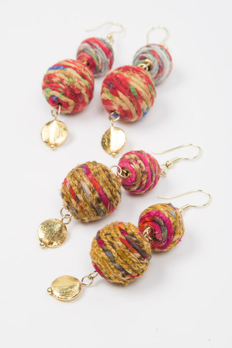 Party Beads Sari Earrings 3
