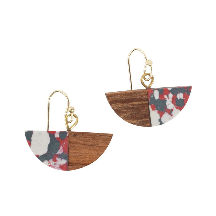 Fire and Wood Earrings 2