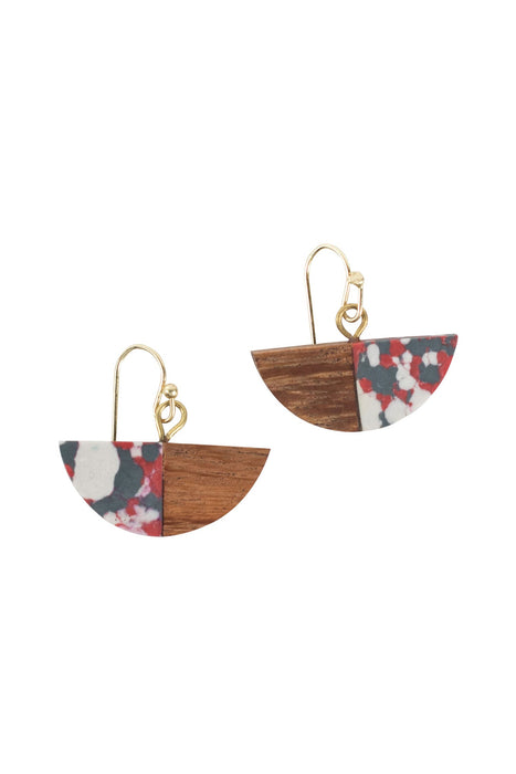 Fire and Wood Earrings 1