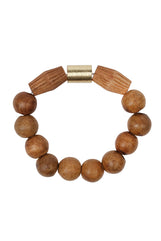 Wood & Brass Bracelet