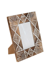 4x6 Diamond Etch Wood Frame