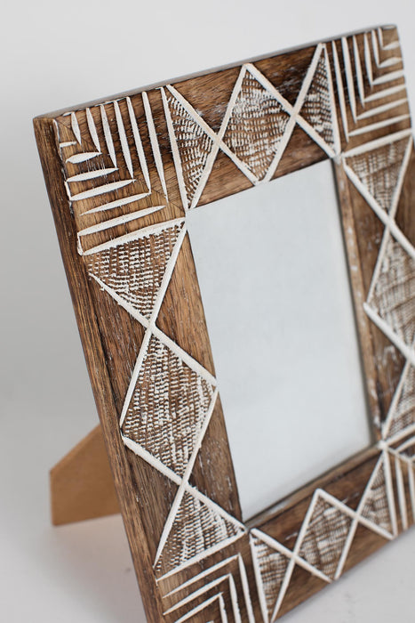 4x6 Diamond Etch Wood Frame 2