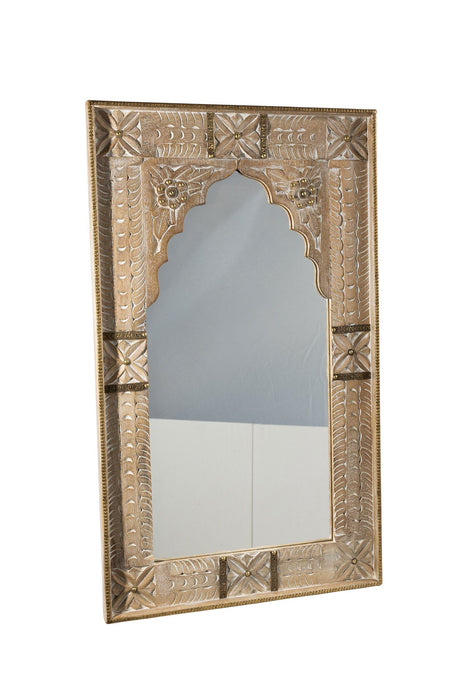 India Arch Carved Mirror 1