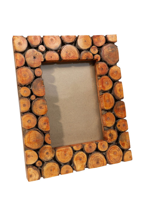 5x7 Wood Slice Frame 1