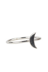 Silver Crescent Moon Ring