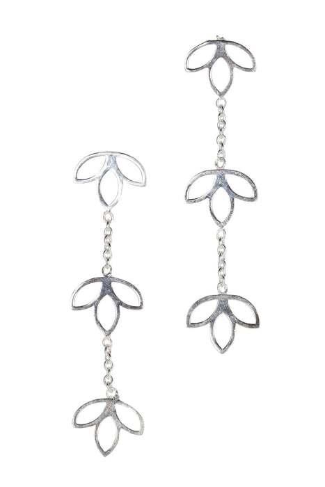 Lotus Trio Drop Earrings 1