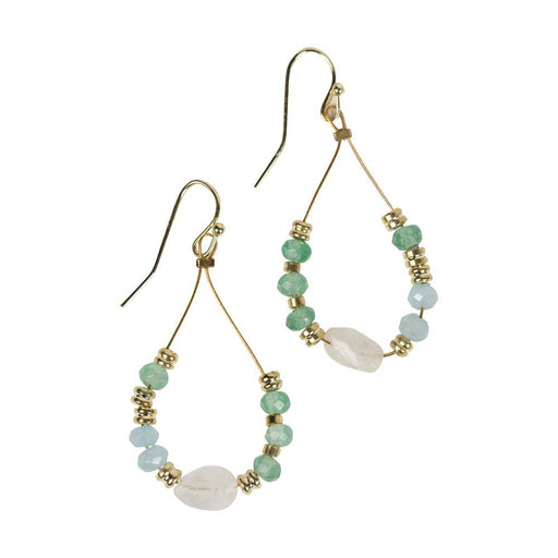 Moonstone Mist Drop Earrings