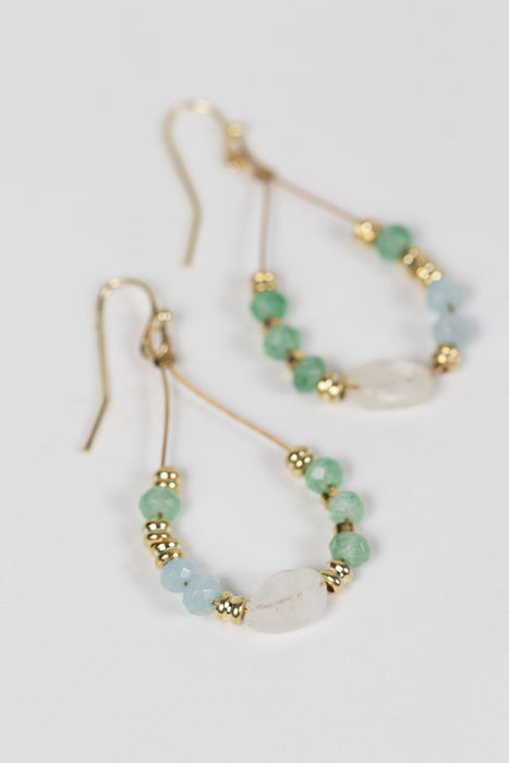 Moonstone Mist Drop Earrings 2