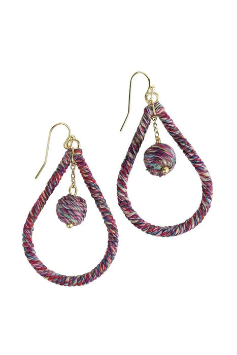 Wrapped Teardrop Earrings 1