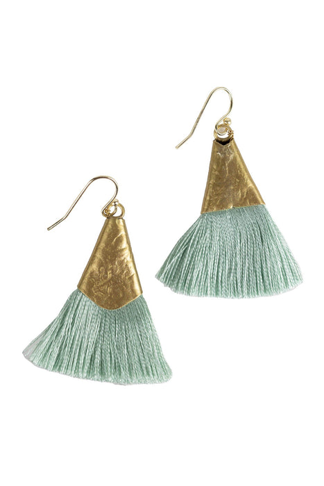 Sage Tassel Earrings 1