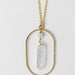 Moonstone Ellipse Necklace thumbnail 2