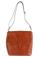 Eco-Leather Toffee Messenger Bag