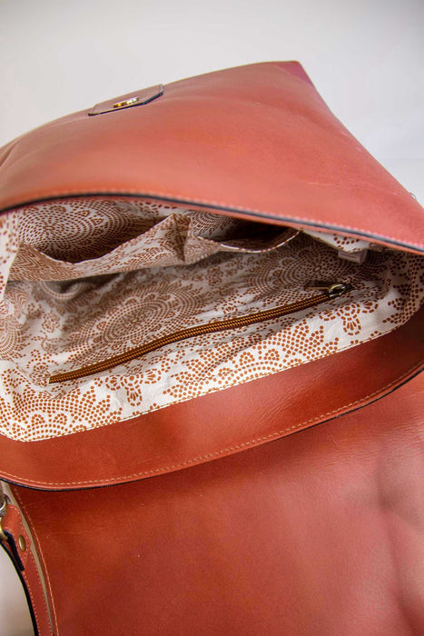 Eco-Leather Toffee Messenger Bag 2