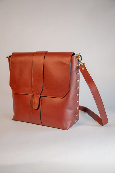 Eco-Leather Toffee Messenger Bag 3