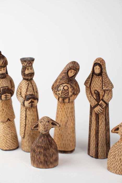 Hand-Carved Wooden Nativity 2