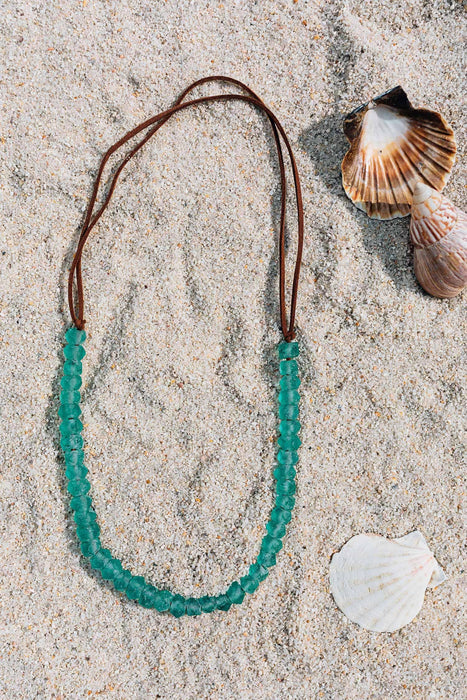 Green Sea Glass Necklace 3