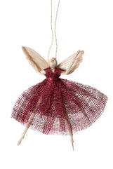 Ballerina Angel Ornament Red