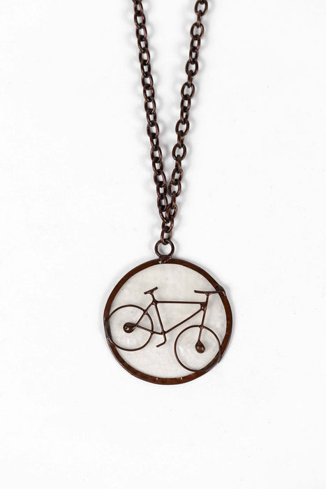 Bike Pendant Necklace 2