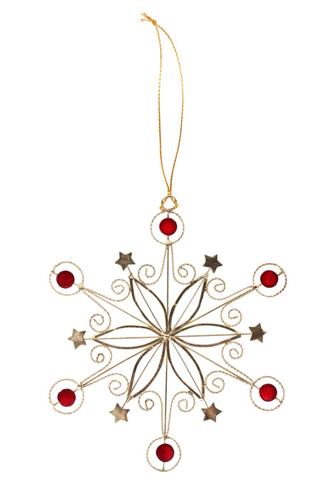 Snowburst Capiz Ornament 1