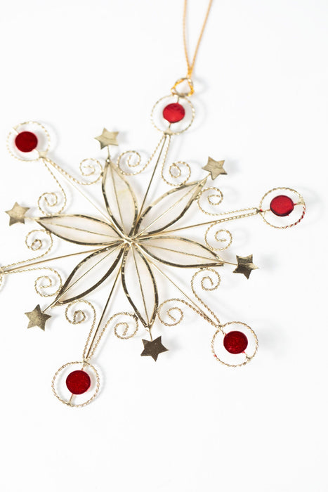 Snowburst Capiz Ornament 2