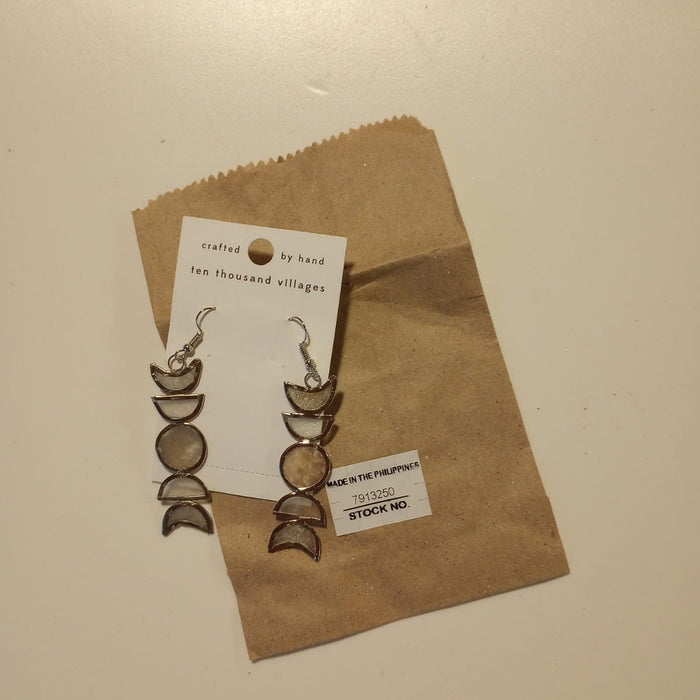 Moon Phases Capiz Earrings 3