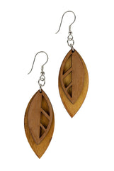 Falling Leaves Wood Earrings