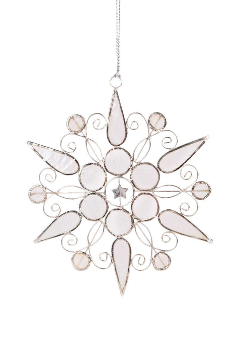 White Snowflake Ornament 1