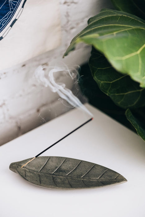 Stone Leaf Incense Holder 7