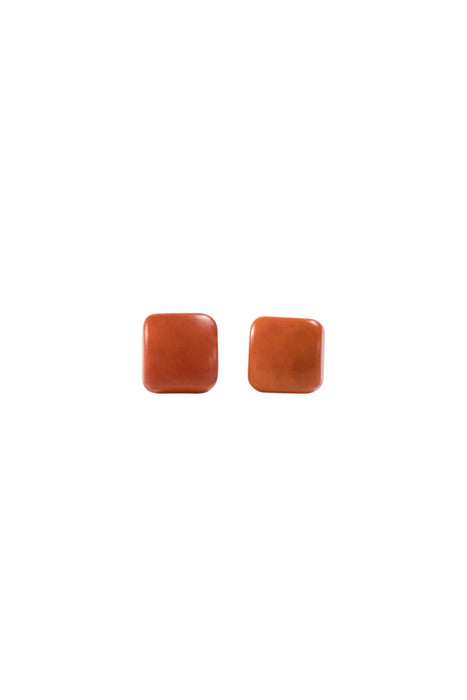 Small Things Tagua Earrings Orange 1