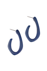 Tagua Long Hoop Earrings