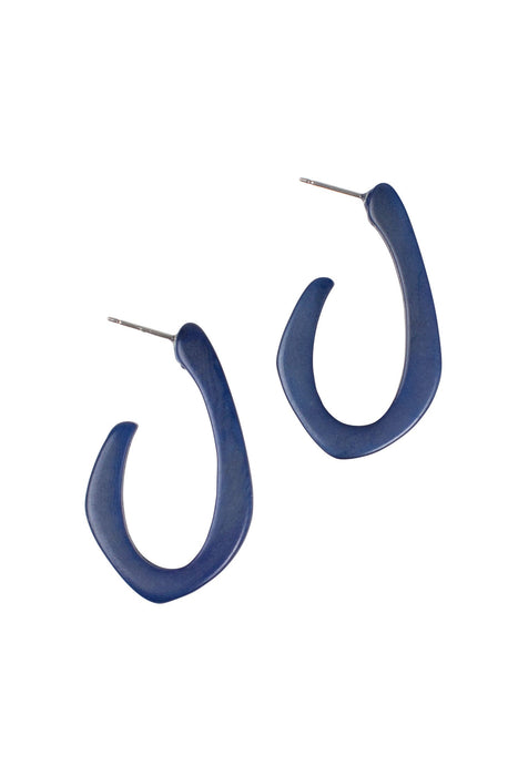 Tagua Long Hoop Earrings 1