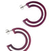 Negative Space Tagua Hoops - Wine thumbnail 1