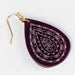 Etched Tagua Teardrop Earrings thumbnail 2