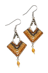 Gold Dust Beaded Earrings