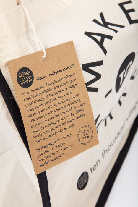 5 oz. 12x12x6 organic cotton reusable bag w/logo 2