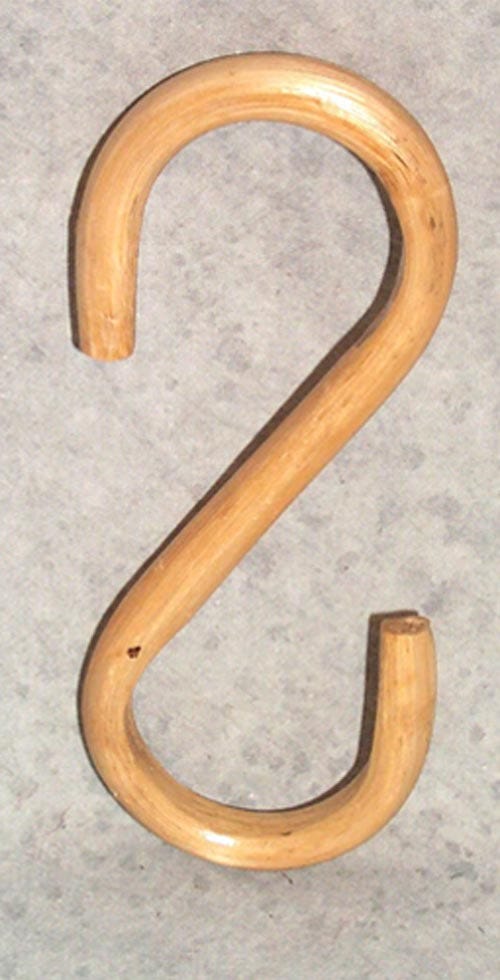 Hook S shape M/10 cane 6Lx2W