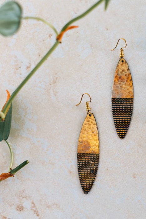 Hammered Oval Earrings 4